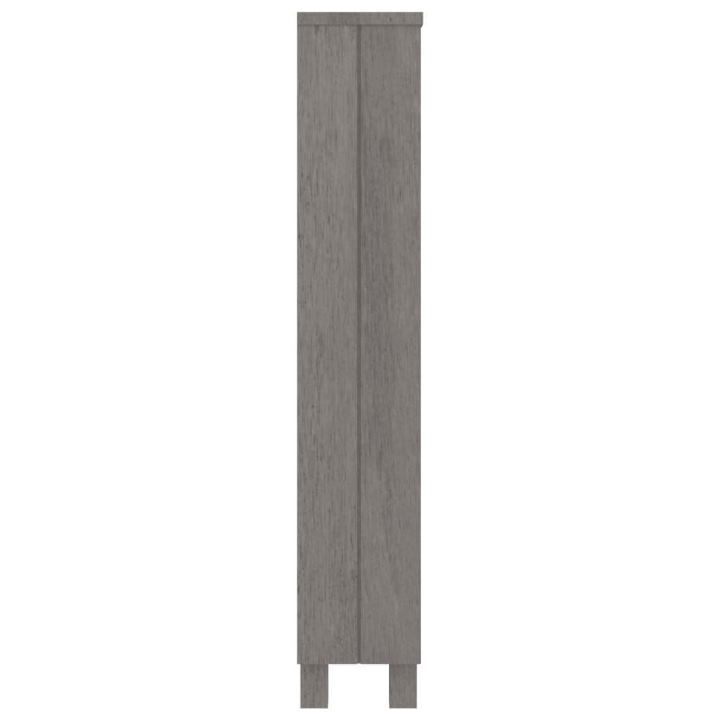 vidaXL CD Cabinet Light Gray 17.7"x7.1"x39.4" Solid Wood Pine