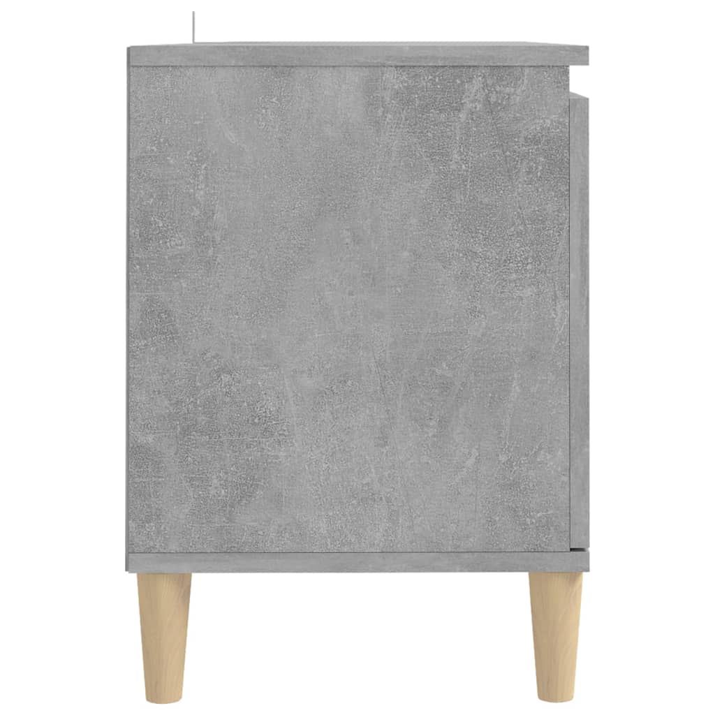 vidaXL TV Cabinet with Solid Wood Legs Concrete Gray 40.7"x13.8"x19.7"