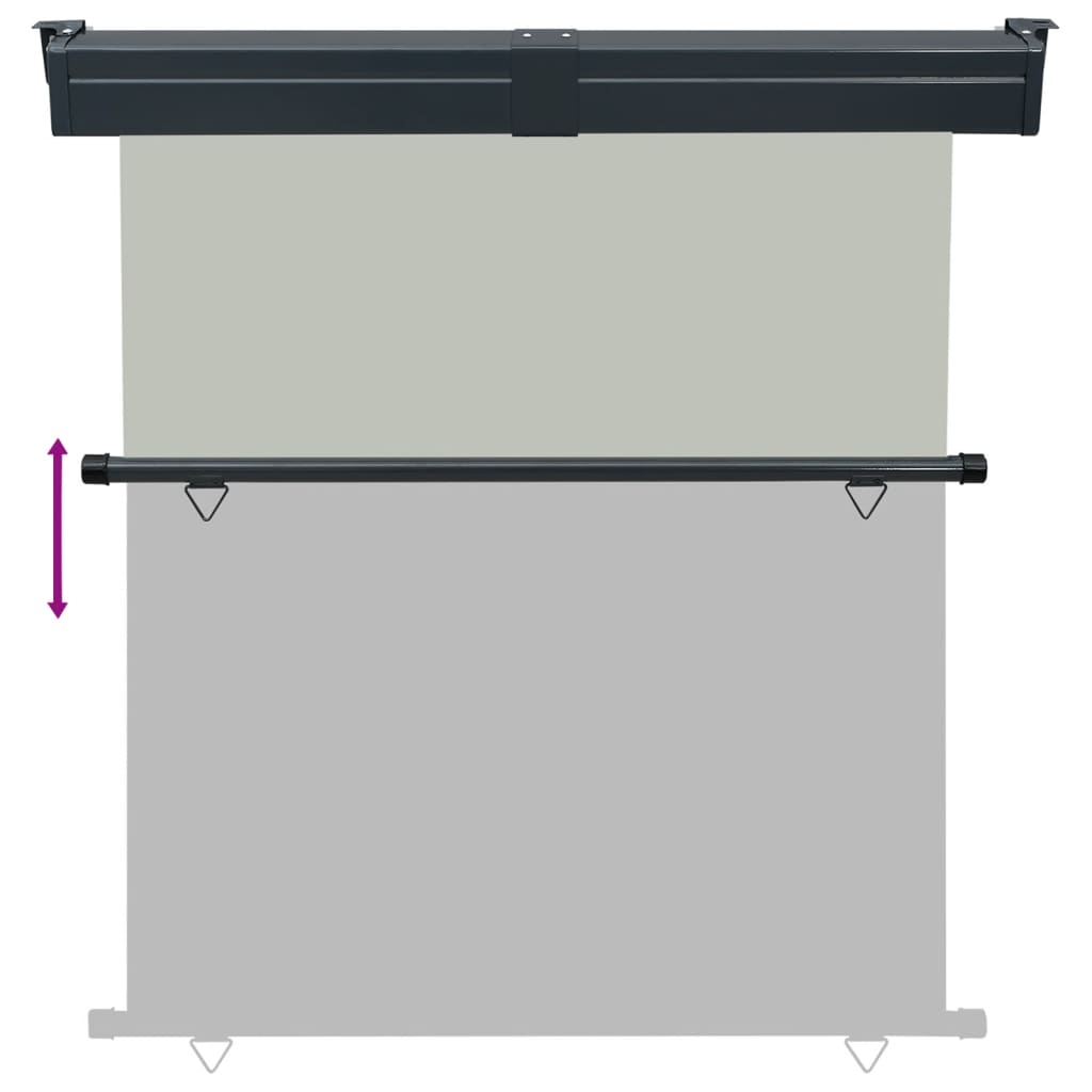 vidaXL Balcony Side Awning 66.9"x98.4" Gray