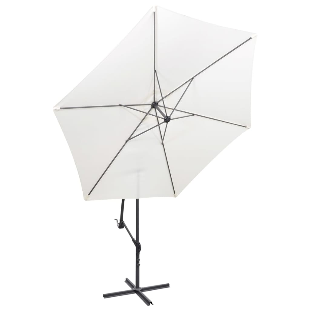 vidaXL Cantilever Umbrella 118.1" Sand White