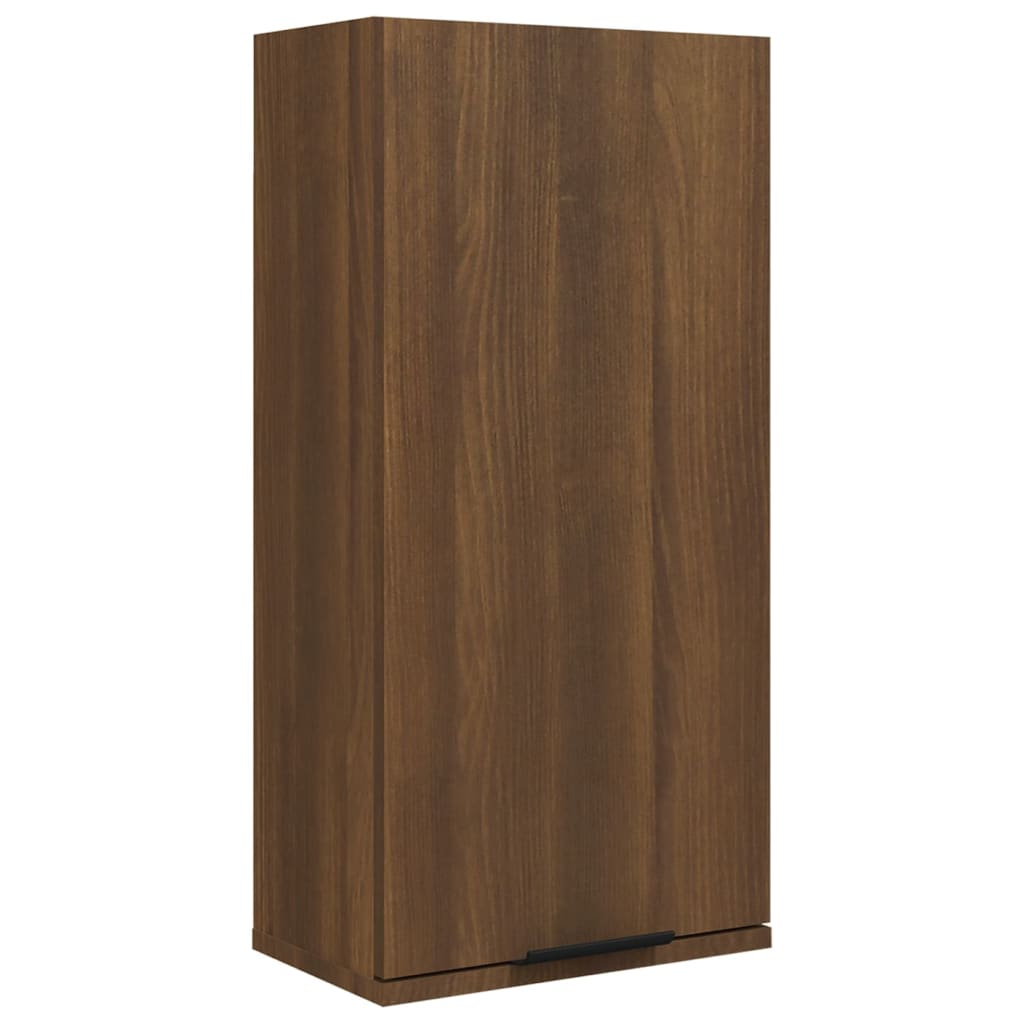 vidaXL Wall-mounted Bathroom Cabinet Brown Oak 12.6"x7.9"x26.4"
