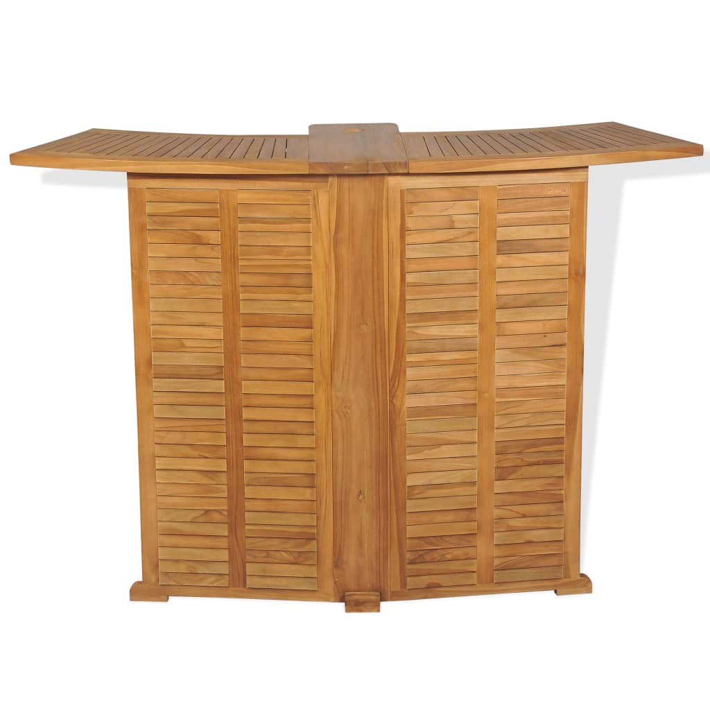 vidaXL Folding Bar Table 61"x20.9"x41.3" Solid Teak Wood