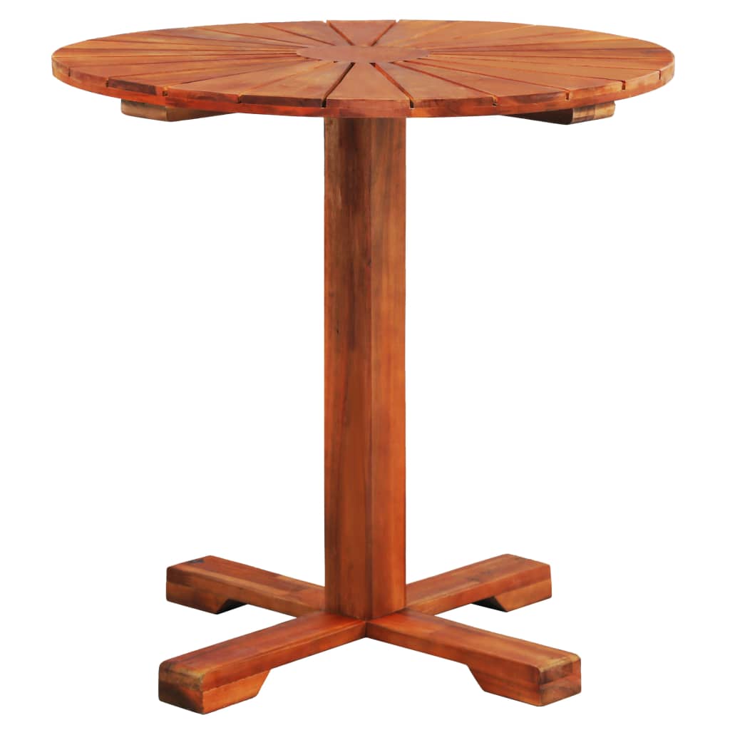 vidaXL Bistro Table 27.6"x27.6" Solid Acacia Wood