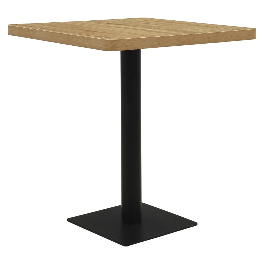 vidaXL Bistro Table Oak Color 31.5"x31.5"x29.5" MDF and Steel