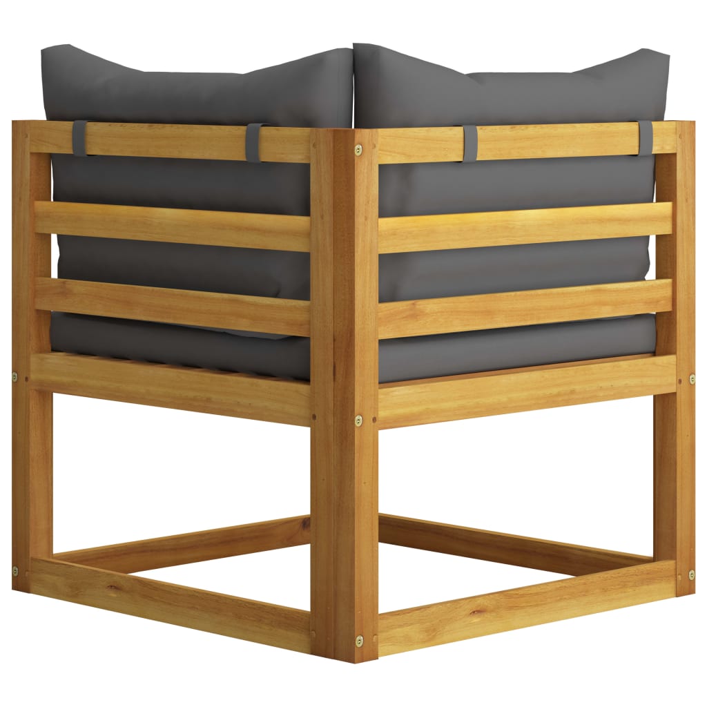 vidaXL 9 Piece Patio Lounge Set with Cushion Solid Acacia Wood