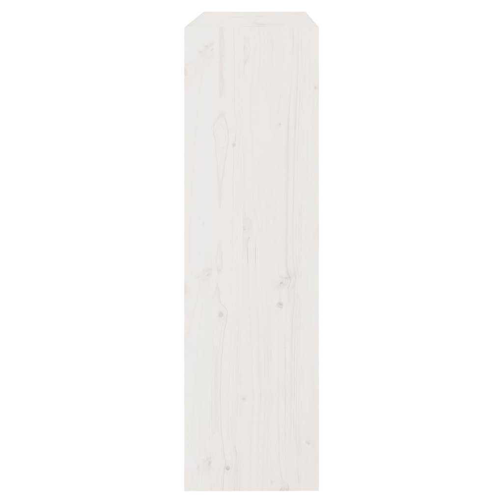vidaXL Book Cabinet/Room Divider White 31.5"x11.8"x40.7" Solid Wood Pine