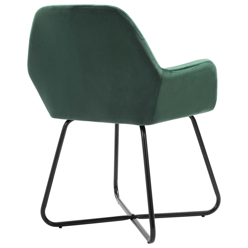 vidaXL Dining Chairs 2 pcs Green Velvet