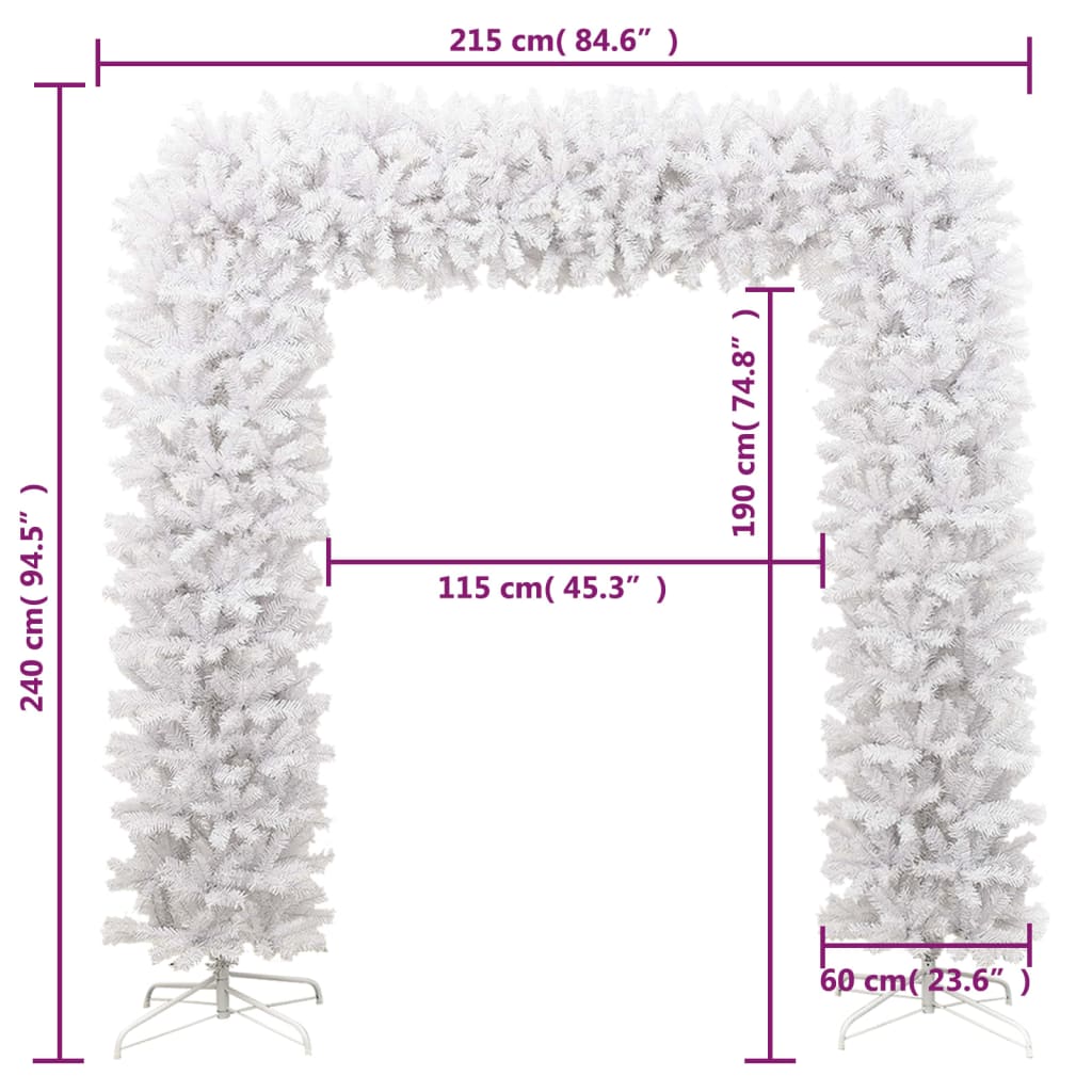 vidaXL Christmas Tree Arch White 94.5"