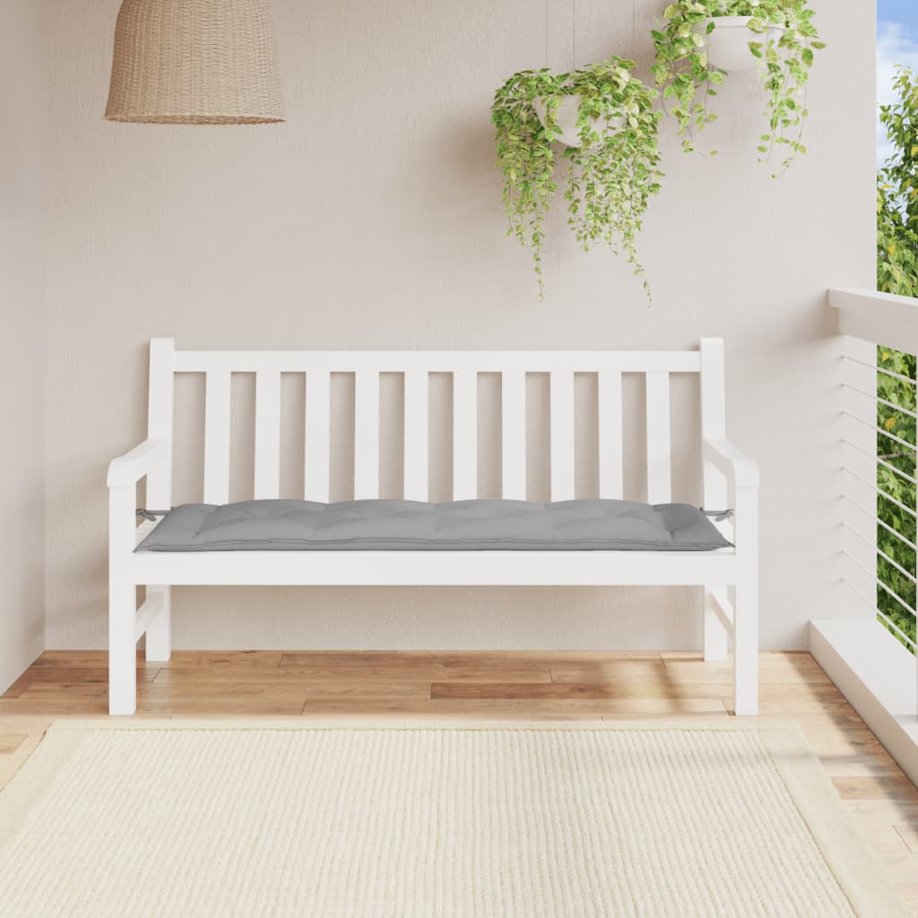 vidaXL Garden Bench Cushion Gray 59.1"x19.7"x2.8" Oxford Fabric