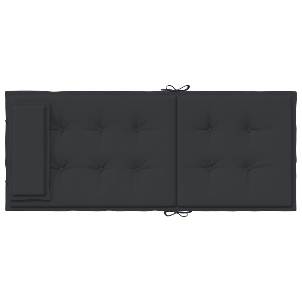 vidaXL Highback Chair Cushions 6 pcs Black Oxford Fabric