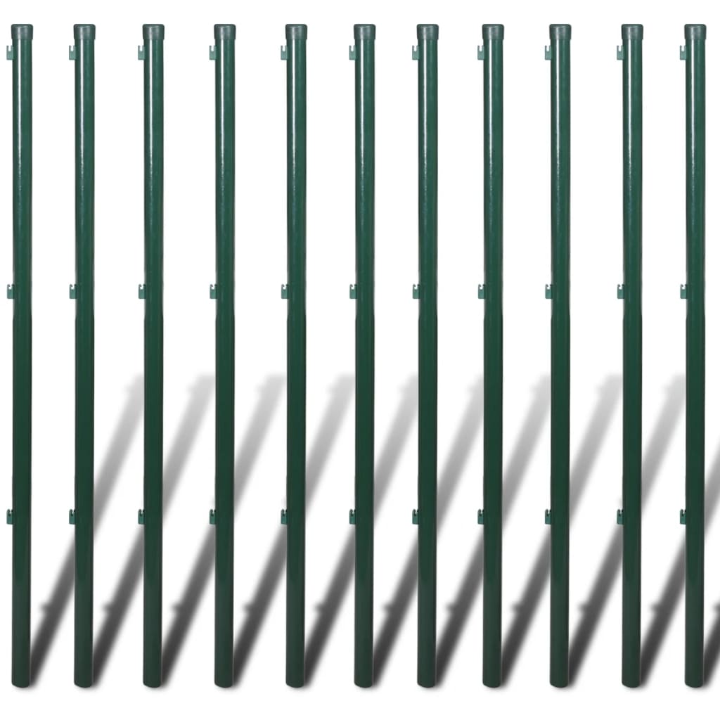 vidaXL Chain Link Fence with Posts Spike Steel 3.3'x82'