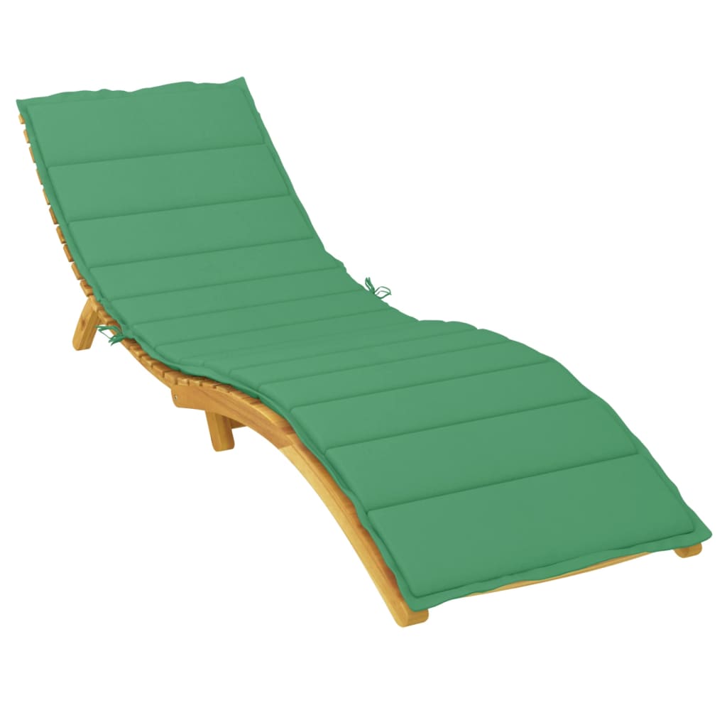 vidaXL Sun Lounger Cushion Green 78.7"x23.6"x1.2" Oxford Fabric