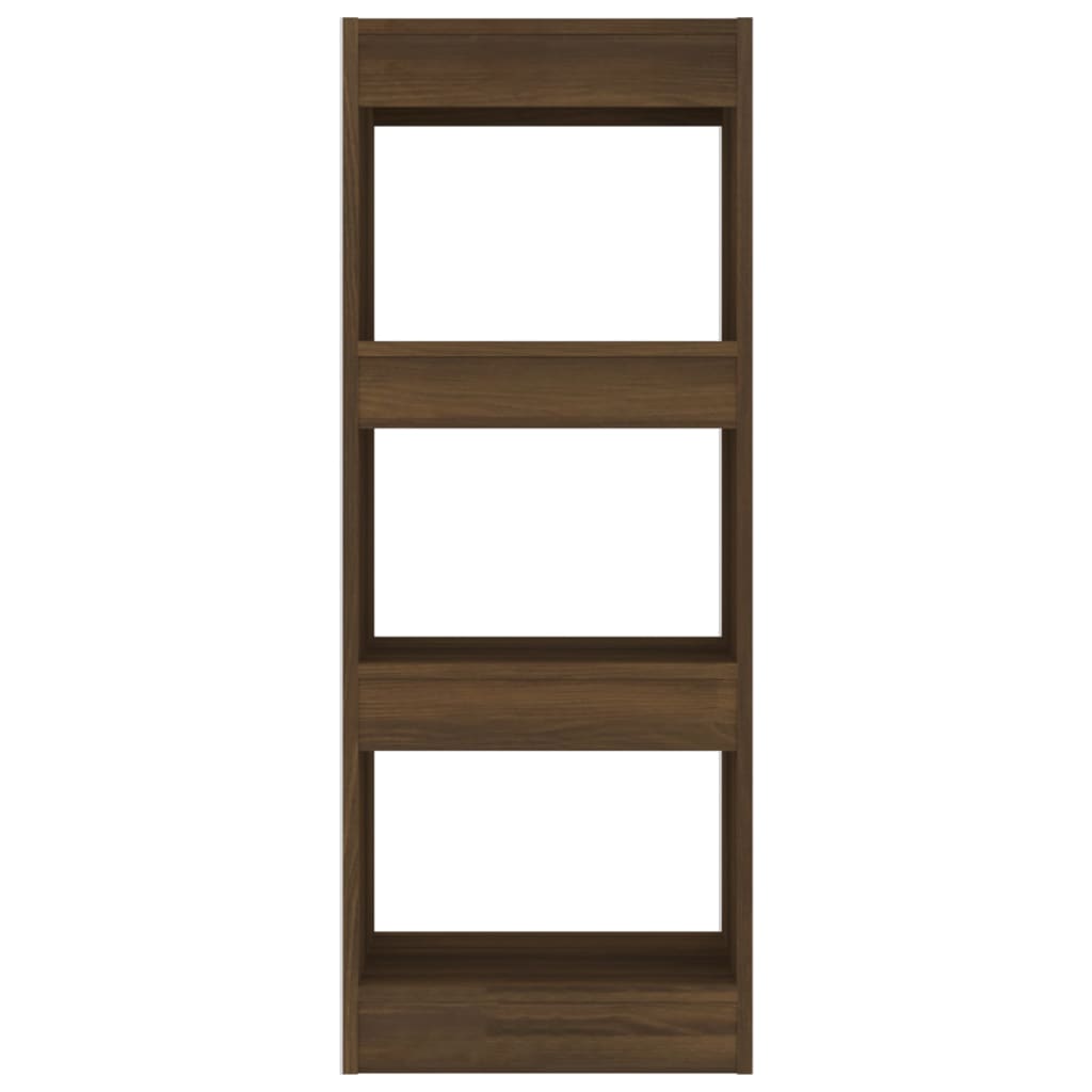 vidaXL Book Cabinet/Room Divider Brown Oak 15.7"x11.8"x40.6" Engineered Wood