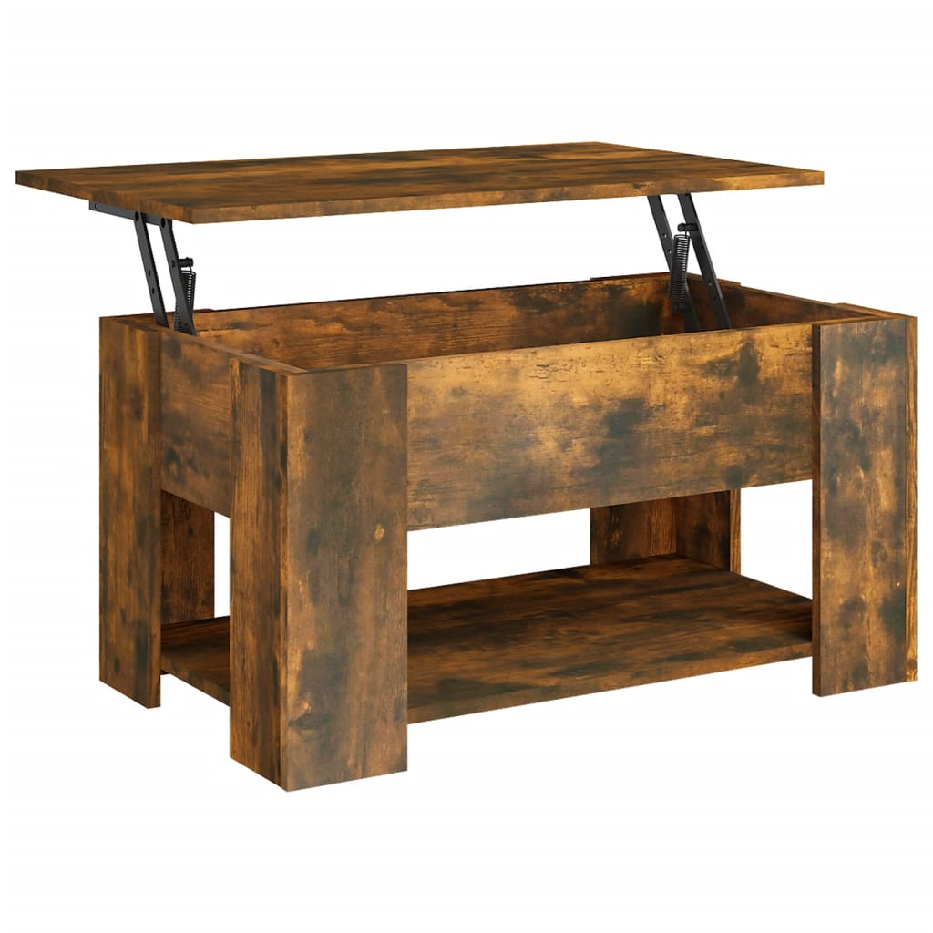 vidaXL Coffee Table Smoked Oak 31.1"x19.3"x16.1" Engineered Wood