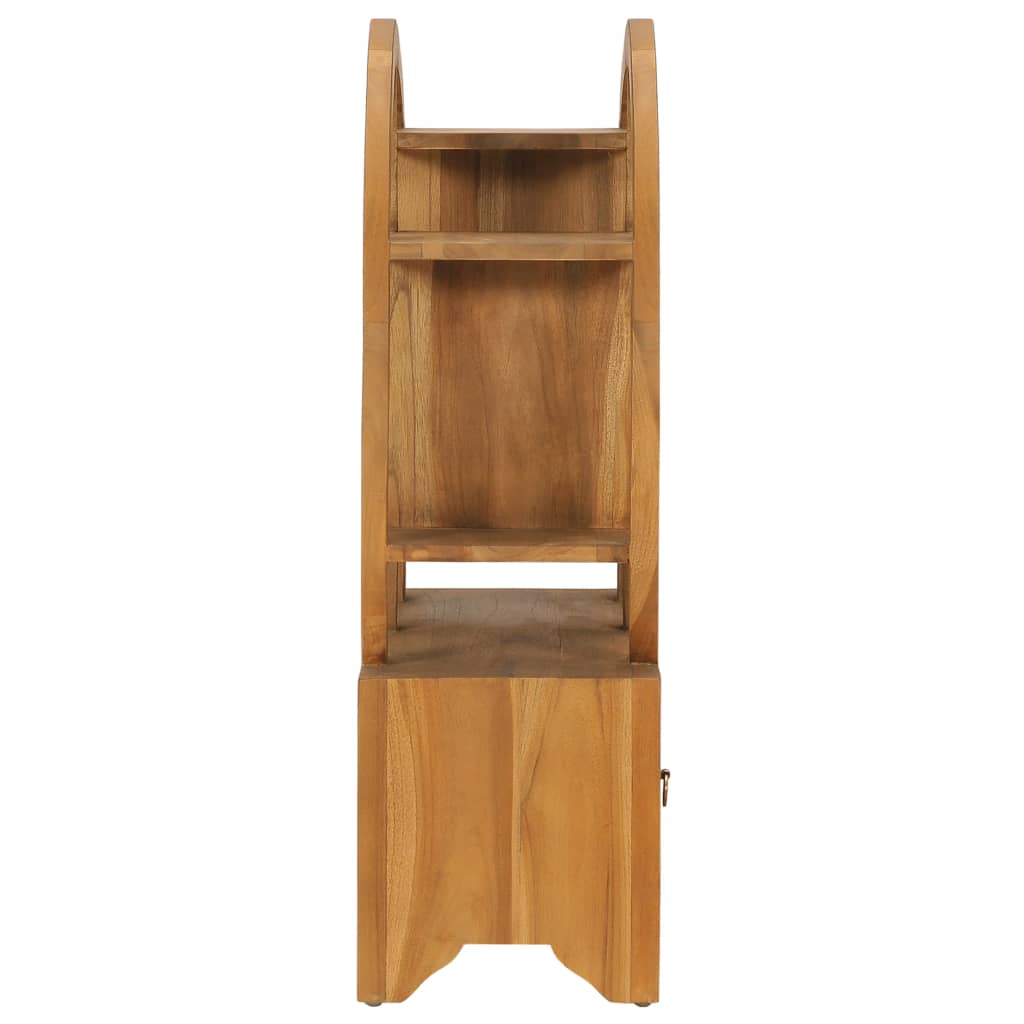 vidaXL Cabinet with Yin Yang Shelf 26.8"x10.2"x32.7" Solid Wood Teak