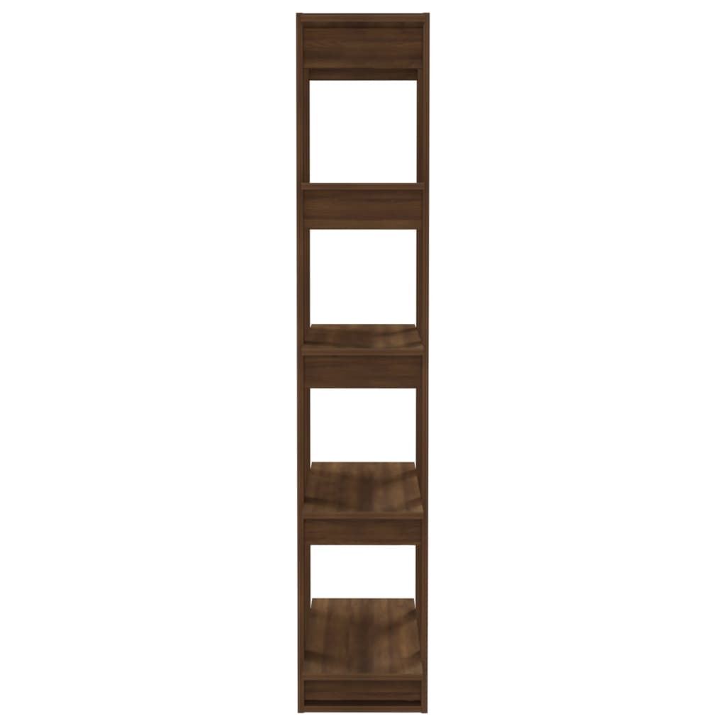vidaXL Book Cabinet/Room Divider Brown Oak 31.5"x11.8"x63" Engineered Wood