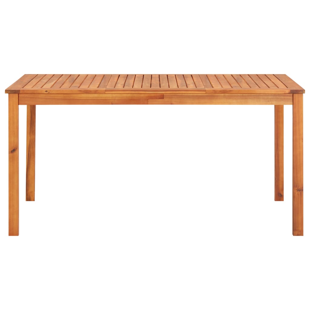 vidaXL Patio Table 59"x35.4"x29.1" Solid Acacia Wood