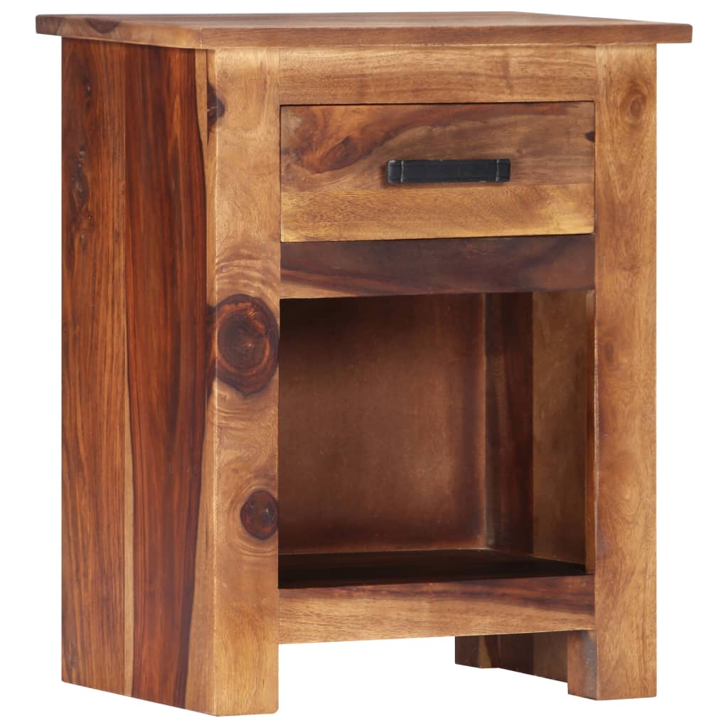 vidaXL Nightstand 15.7"x11.8"x19.6" Solid Sheesham Wood