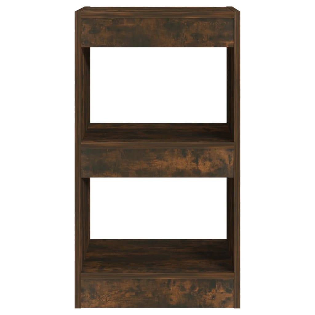 vidaXL Book Cabinet/Room Divider Smoked Oak 15.7"x11.8"x28.3"