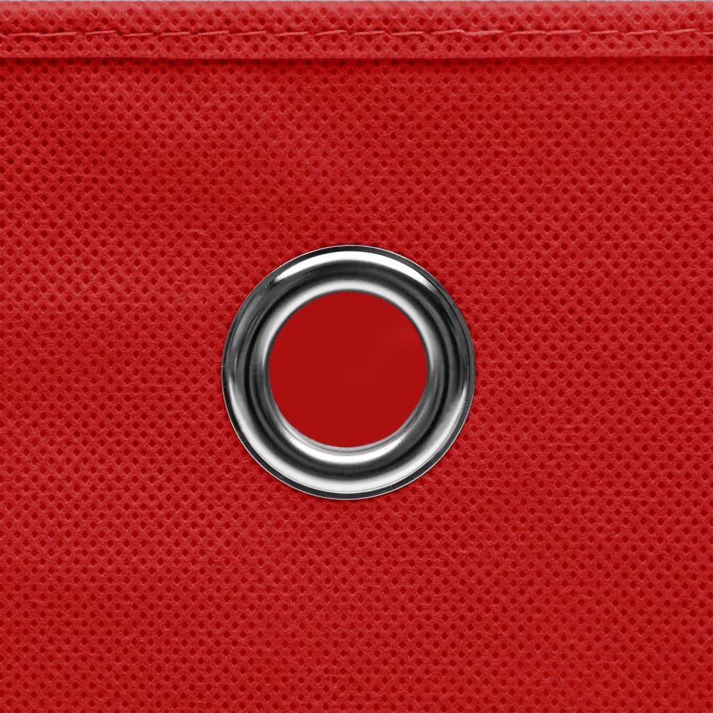 vidaXL Storage Boxes 4 pcs Red 12.6"x12.6"x12.6" Fabric