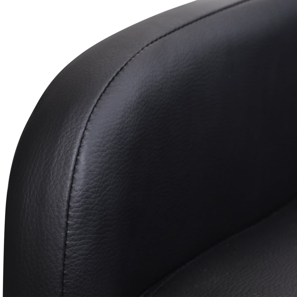 vidaXL Folding Massage Chair Black Faux Leather