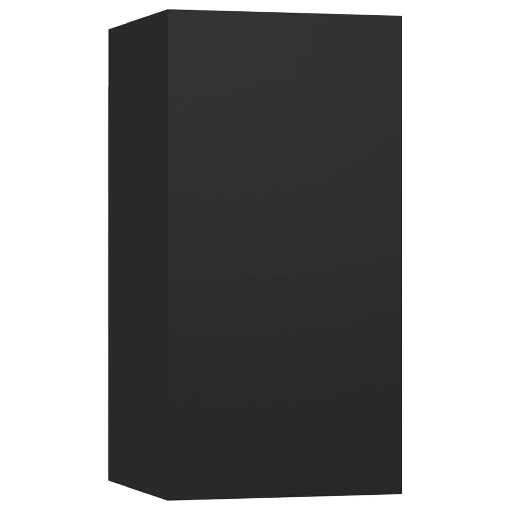 vidaXL TV Cabinet Black 12"x11.8"x23.6" Engineered Wood