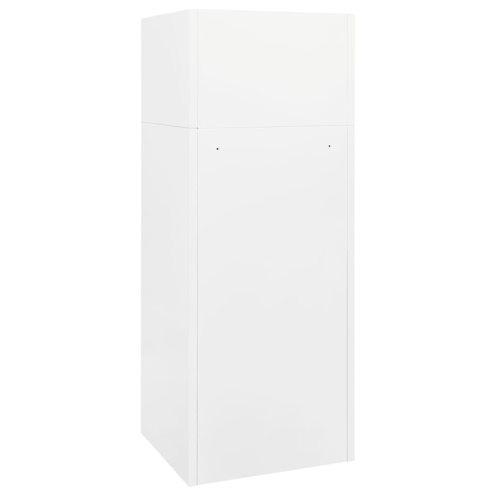 vidaXL Saddle Cabinet White 20.9"x20.9"x55.1" Steel