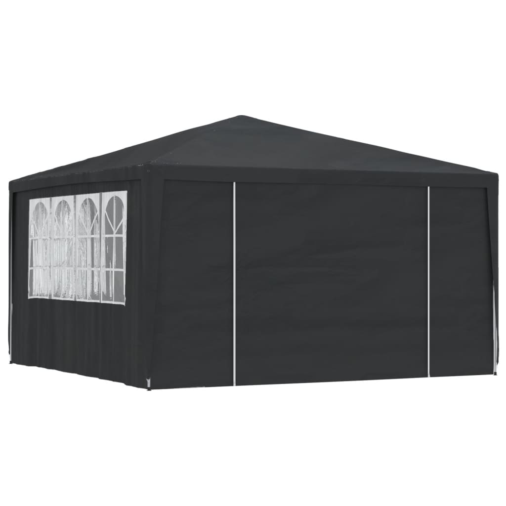 vidaXL Professional Party Tent with Side Walls 13.1'x13.1' Anthracite 0.3 oz/ft²