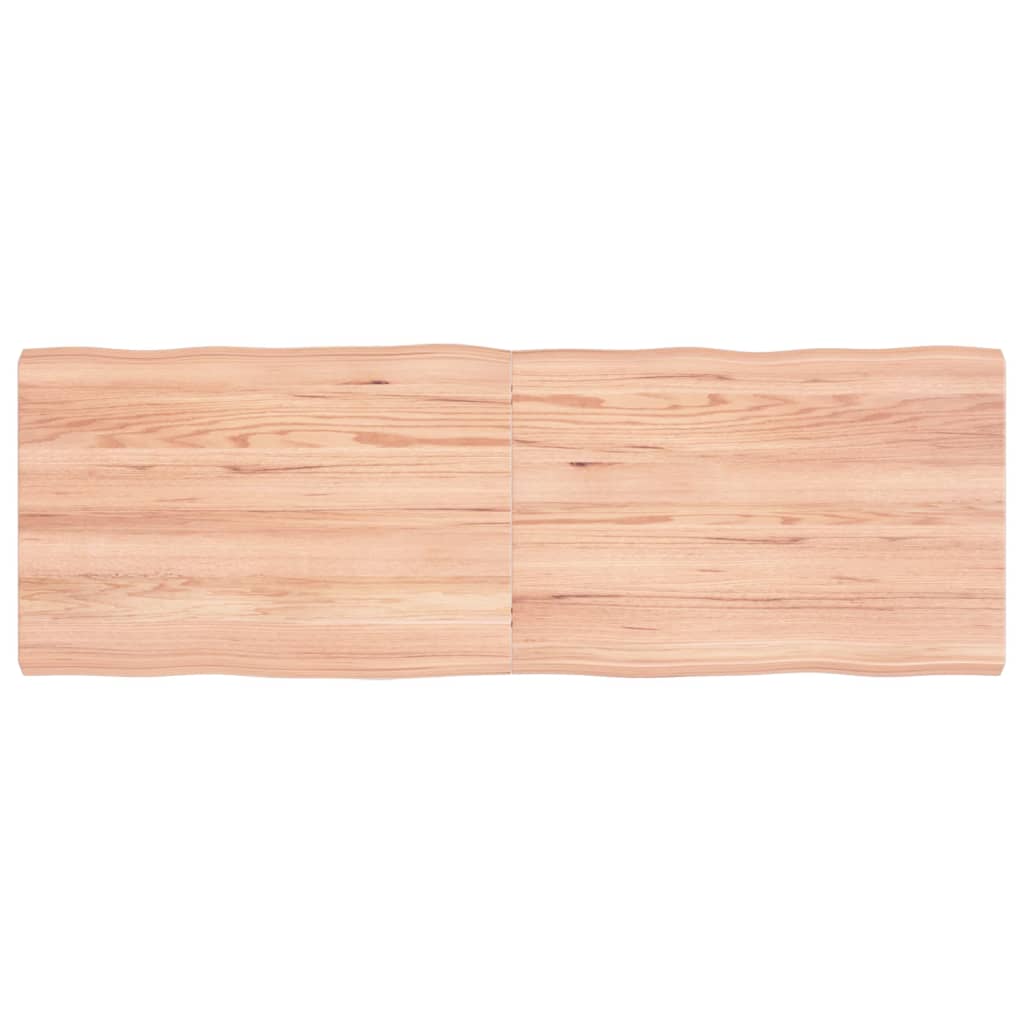 vidaXL Table Top Light Brown 47.2"x15.7"x(0.8"-1.6") Treated Solid Wood Live Edge
