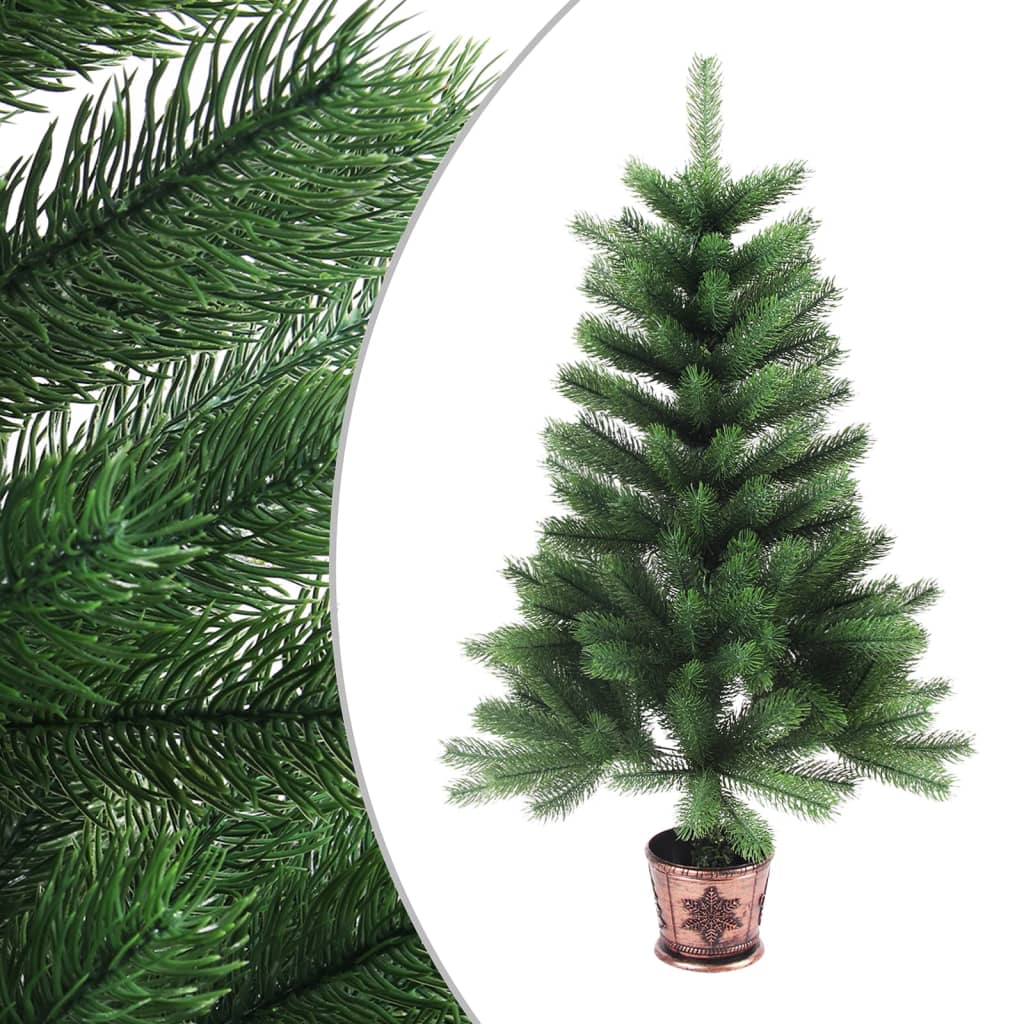vidaXL Artificial Christmas Tree Lifelike Needles 3 ft Green