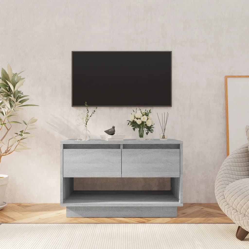 vidaXL TV Stand Gray Sonoma 27.6"x16.1"x17.3" Engineered Wood