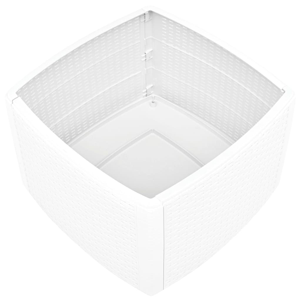 vidaXL Side Table White 21.3"x21.3"x14.4" Plastic