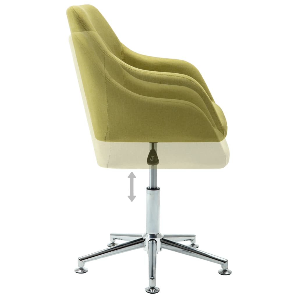 vidaXL Swivel Office Chair Green Fabric