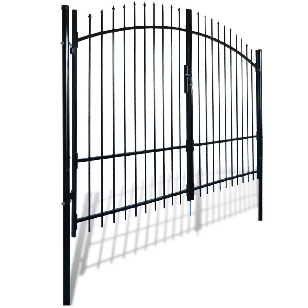 Double Door Fence Gate with Spear Top 10' x 7'