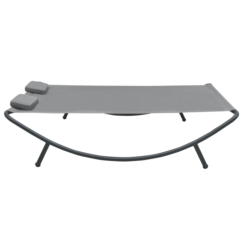 vidaXL Patio Lounge Bed Fabric Anthracite