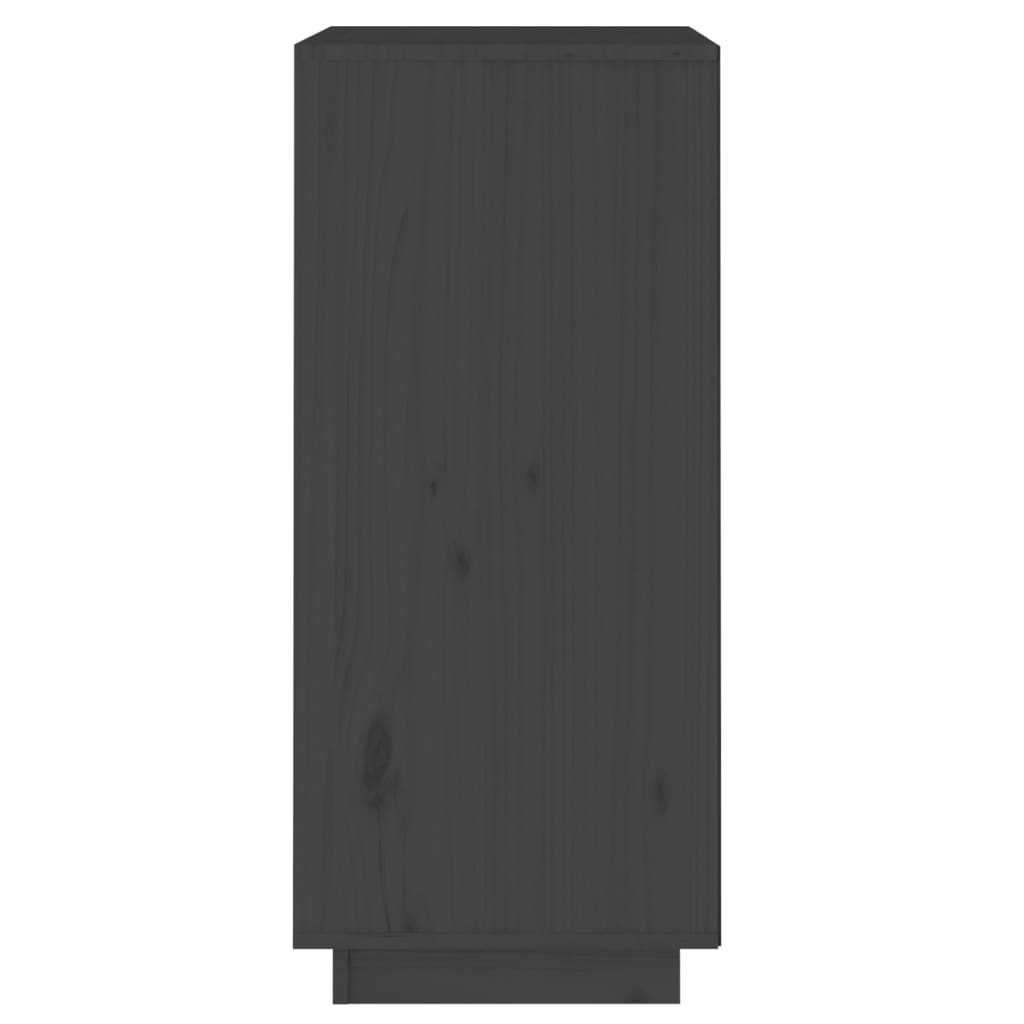 vidaXL Sideboard Gray 15"x13.8"x31.5" Solid Wood Pine
