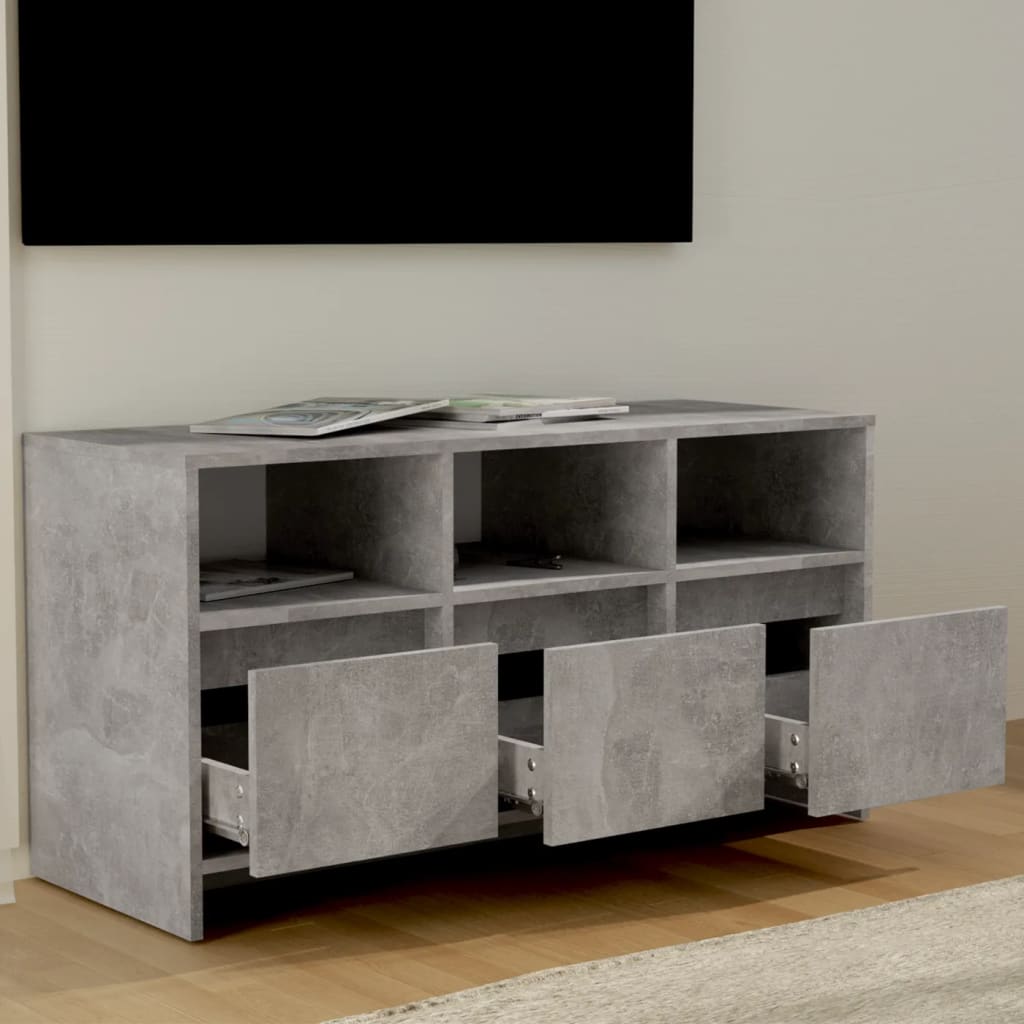 vidaXL TV Cabinet Concrete Gray 40.2"x14.8"x20.7" Engineered Wood