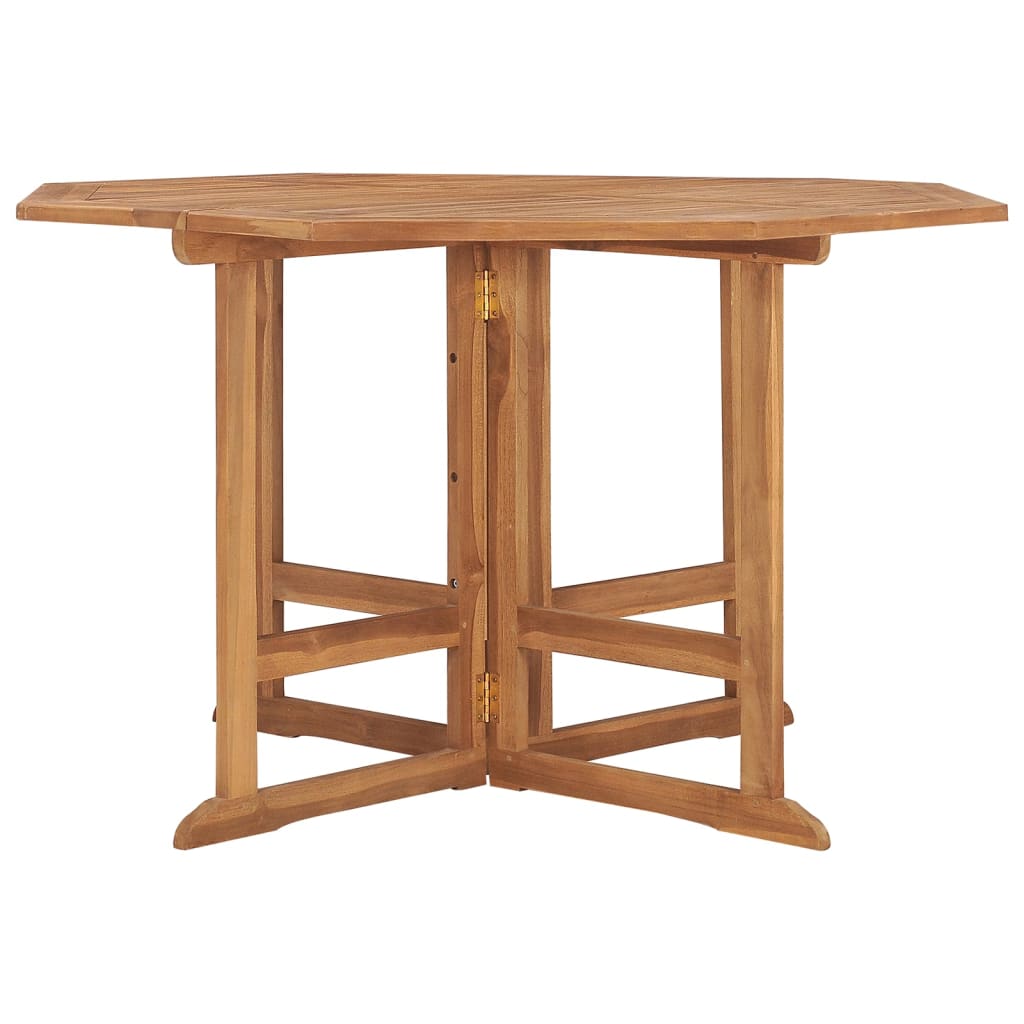 vidaXL Folding Patio Dining Table 43.3"x43.3"x29.5" Solid Wood Teak