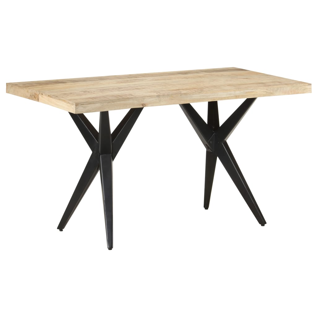 vidaXL Dining Table 55.1"x27.6"x29.9" Rough Mango Wood