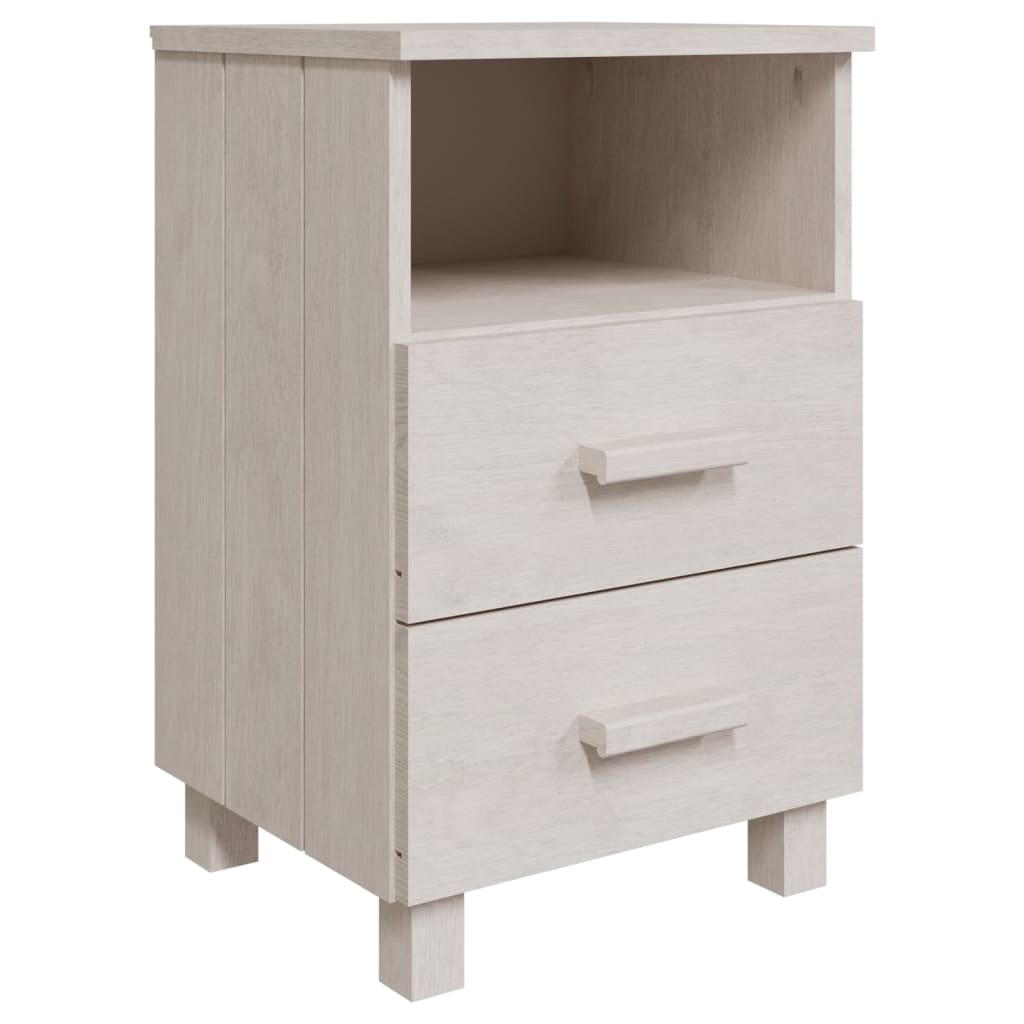 vidaXL Bedside Cabinets 2 pcs White 15.7"x13.8"x24.4" Solid Wood Pine