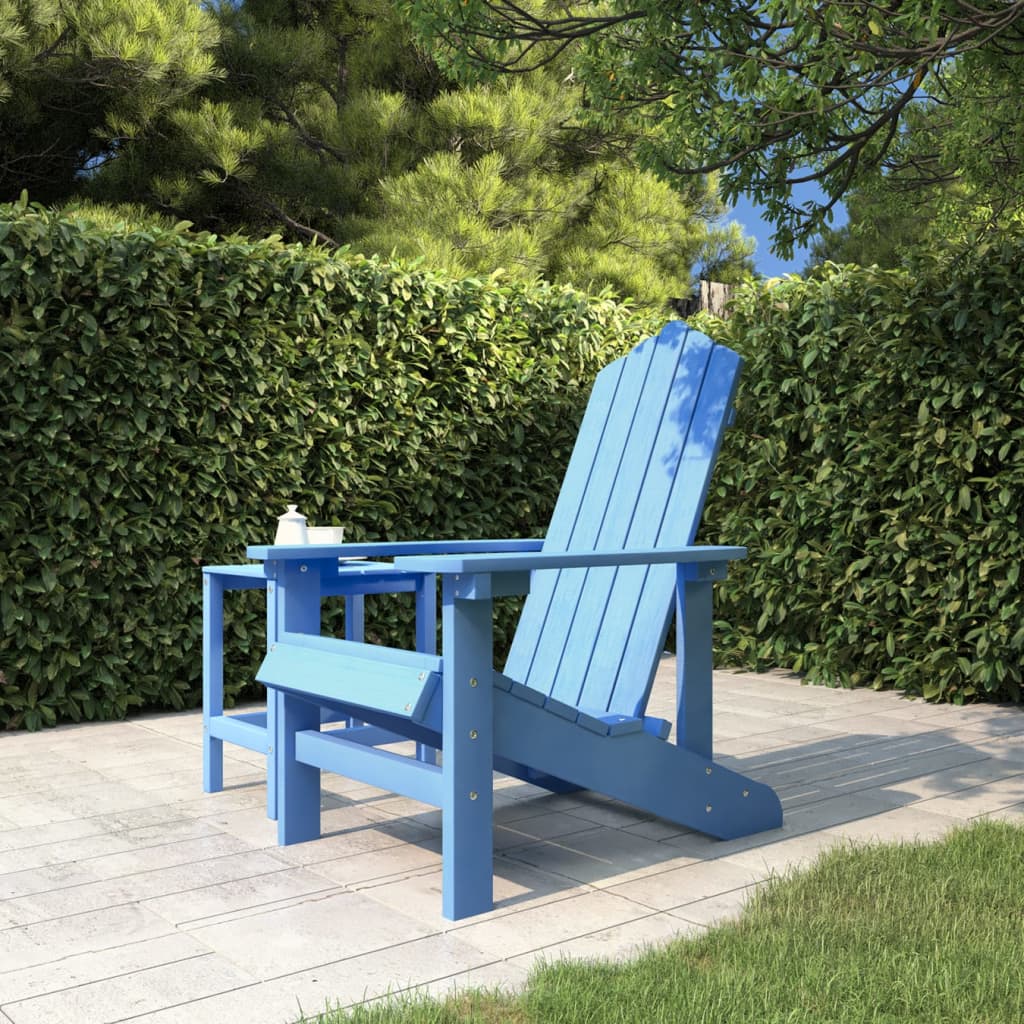 vidaXL Patio Adirondack Chair HDPE Aqua Blue