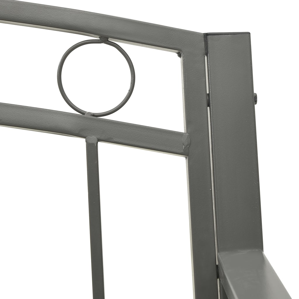 vidaXL Patio Bench 49.2" Steel Gray