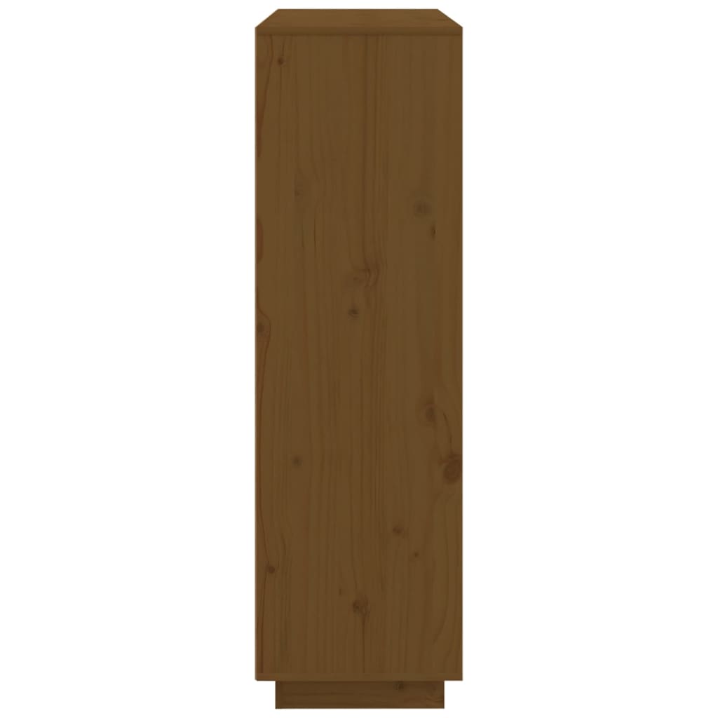 vidaXL Highboard Honey Brown 43.5"x13.8"x46.1" Solid Wood Pine