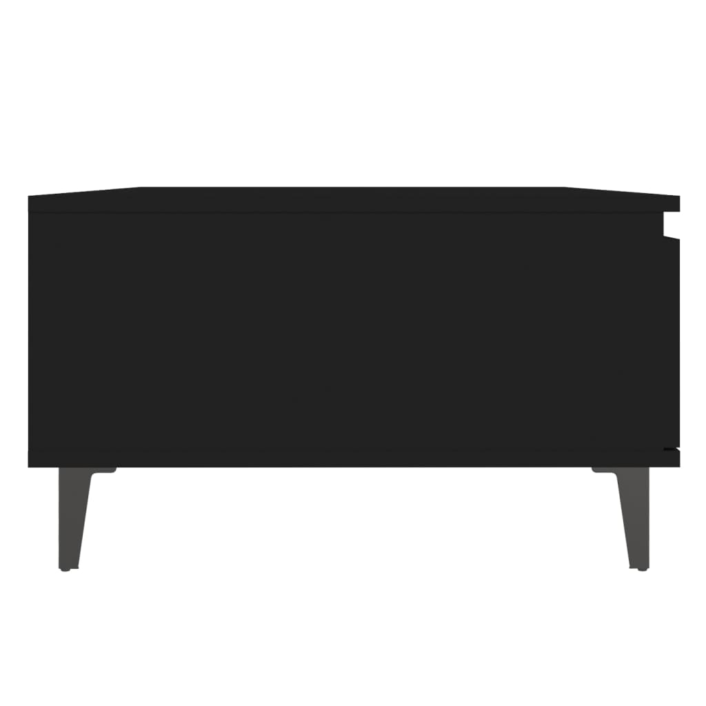 vidaXL Coffee Table Black 35.4"x23.6"x13.8" Engineered Wood