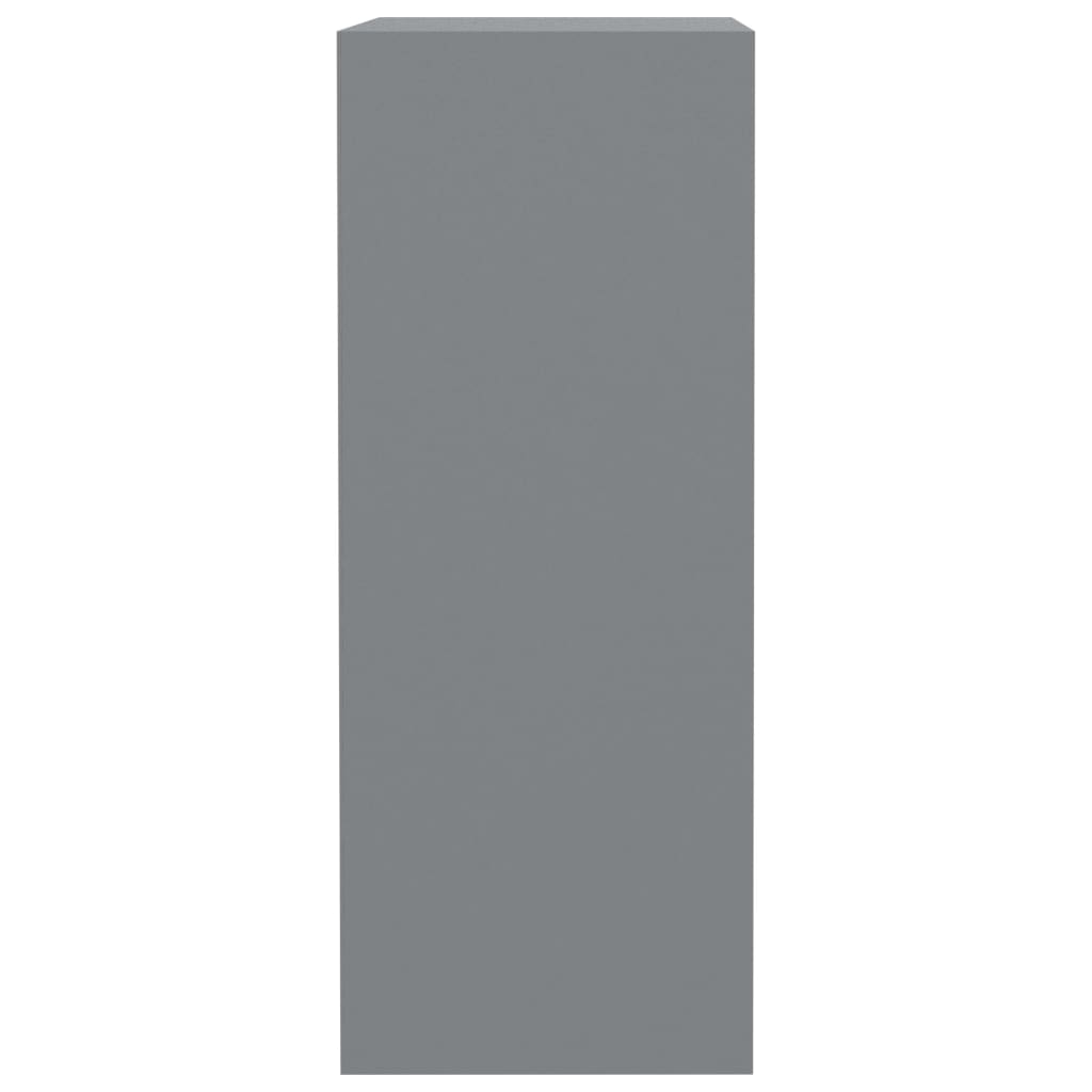 vidaXL 2-Tier Book Cabinet Gray 15.7"x11.8"x30.1" Chipboard