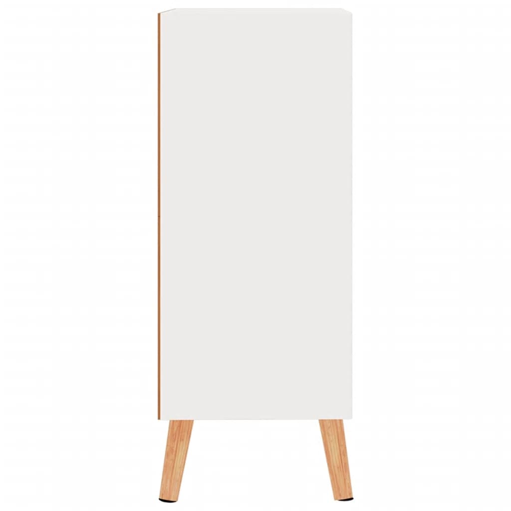 vidaXL Sideboard High Gloss White 23.6"x11.8"x28.3" Engineered Wood