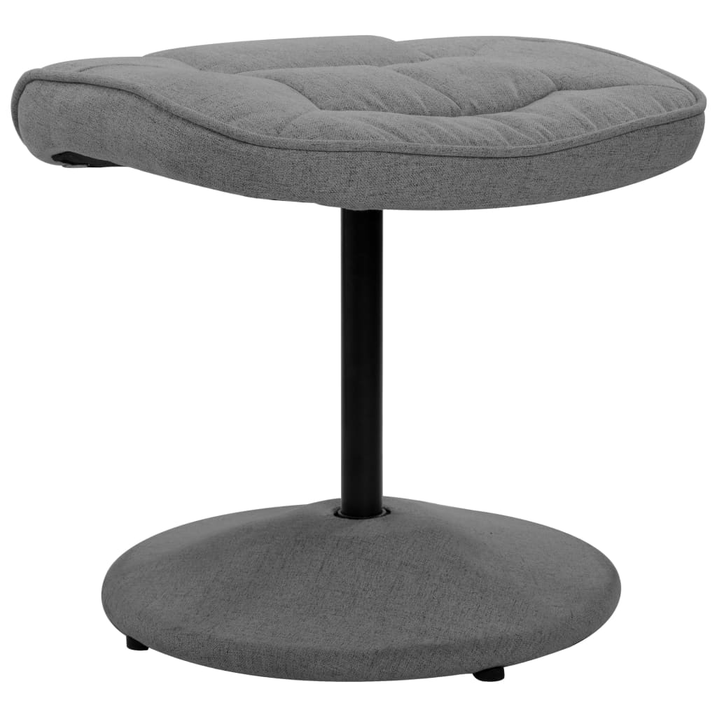 vidaXL Recliner Chair with Footrest Light Gray Fabric