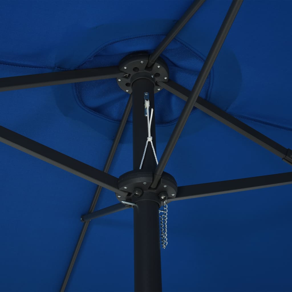 vidaXL Outdoor Parasol with Aluminum Pole 181.1"x106.3" Blue