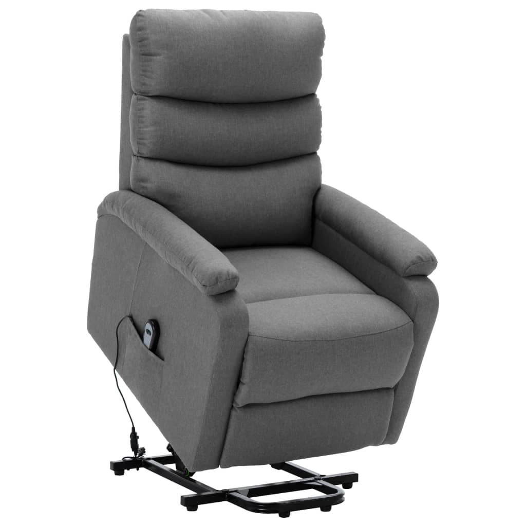 vidaXL Stand up Chair Light Gray Fabric