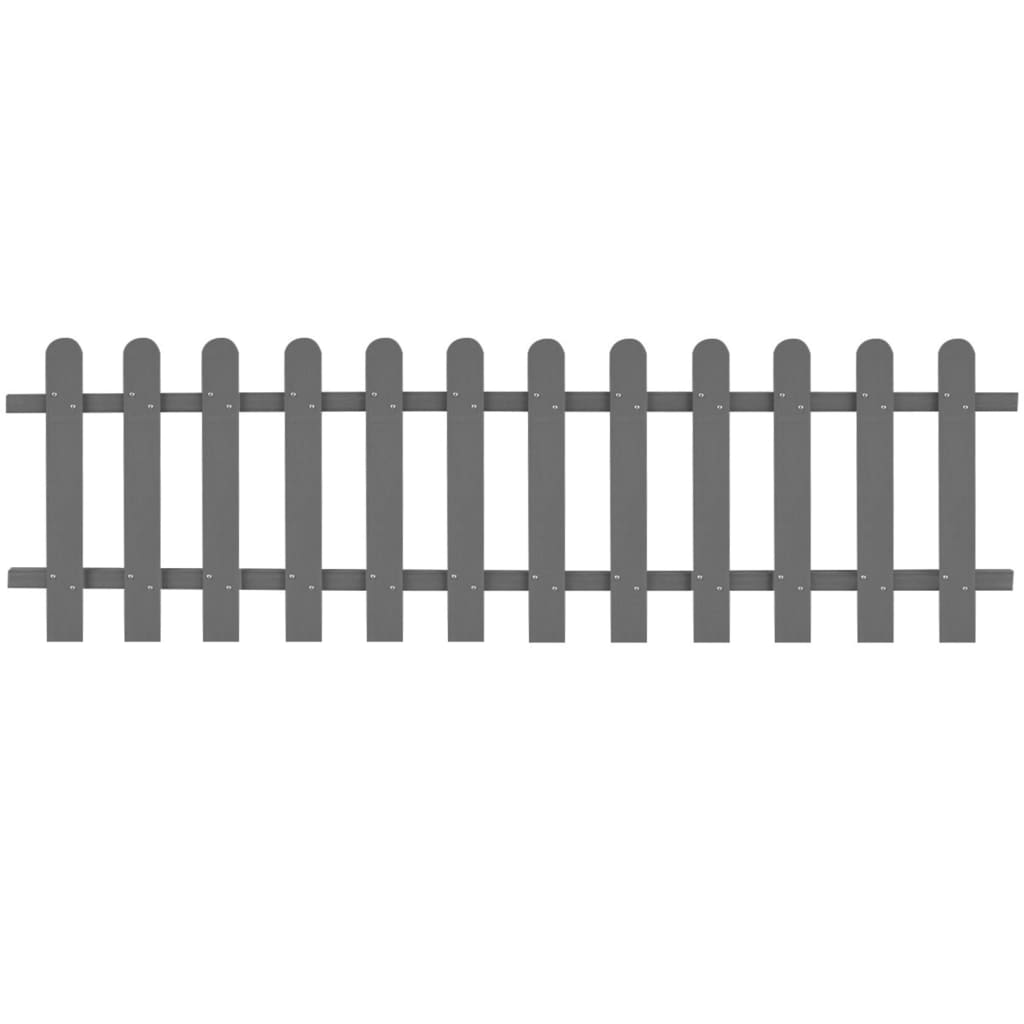 vidaXL Picket Fence WPC 78.7"x23.6"